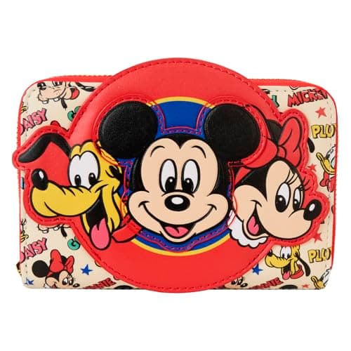 Image of Funko Loungefly Disney Mickey and Friends Classic Wallet, Ocean Tides, standard size, Zip Wallet
