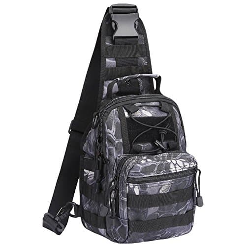 Image of G4Free Lightweight Tactical Chest Backpack Tactical Sling Backpack Military Shoulder Bag EDC Chest Bag for Outdoor Sports Camping Hiking, jungle camouflage, 7L, Suitcase
