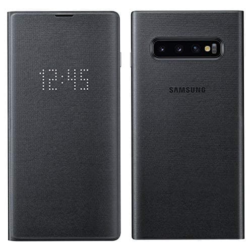 Image of Samsung Original Galaxy S10 Protective LED View Wallet Cover Case - Black, EF-NG973PBEGWW