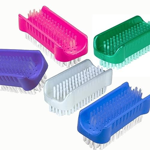 Image of Nail Cleaning Brush (5 Pcs) Double Sided Finger Brush Scrubbing Brushes Durable Strong Bristles For Cleaning Fingernails and Toenails