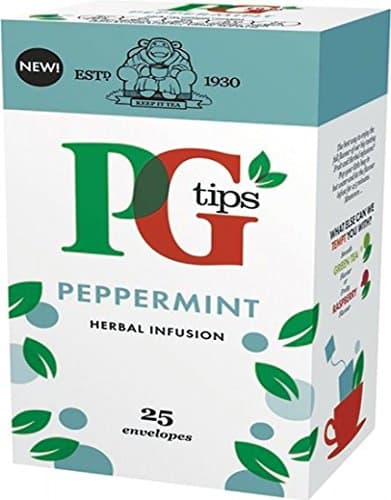 Image of PG Tips Peppermint Herbal Infusion Envelope Tea Bags Box | 25 Pack