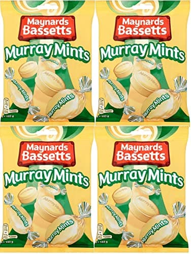 Image of Maynards Bassetts Murray Mints Sweets Bag (193g per pack) Pack of 4
