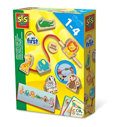 Image of SES Creative 14487 My First - Lacing Wooden Animal Beads