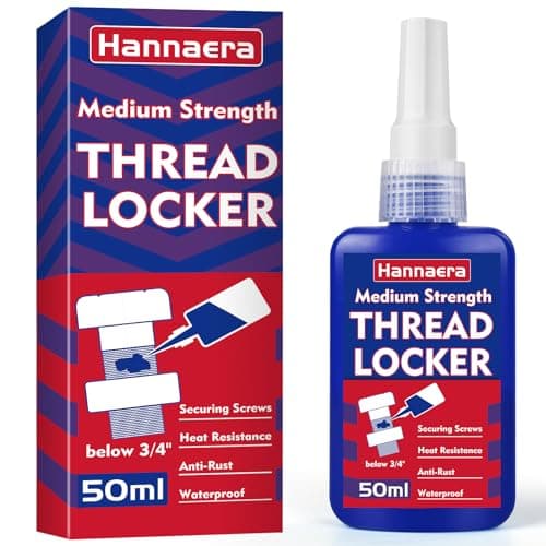 Image of Thread Lock Blue 50ml, Medium Strength Threadlock, Removable Threadlocker, Lock & Seal Nuts, Bolts, Fasteners and Metals, Against Losening and Leakage (Mid50-H01)