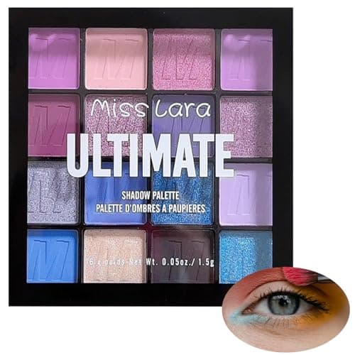 Image of Xumann Purple Blue Eyeshadow Palette, 16Color Long Lasting Waterproof Eye Shadow Pallets for Women Make up