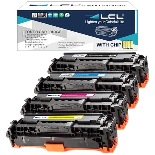 Image of LCL Remanufactured Toner Cartridge 304A CC530A CC531A CC532A CC533A (4PK Black Cyan Magenta Yellow) Replacement for HP Color LaserJet CP2020 CP2025 CP2025dn CP2025n CP2025x CM2320 CM2320fxi CM2320n