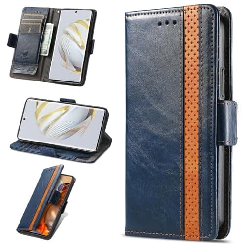 Image of Jiajihua Cover Compatible with TCL 10L,Compatible with TCL 10 Lite【PU Leather + Shell】【Card Holder】【Flip Stand】 Wallet Case Blue