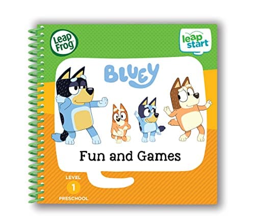 Image of LeapFrog LeapStart Bluey Fun and Games, LeapStart Books, Compatible with LeapStart Systems, 25+ Interactive Games & Activities, Educational Book for Children 2, 3, 4, 5 Years, English Version