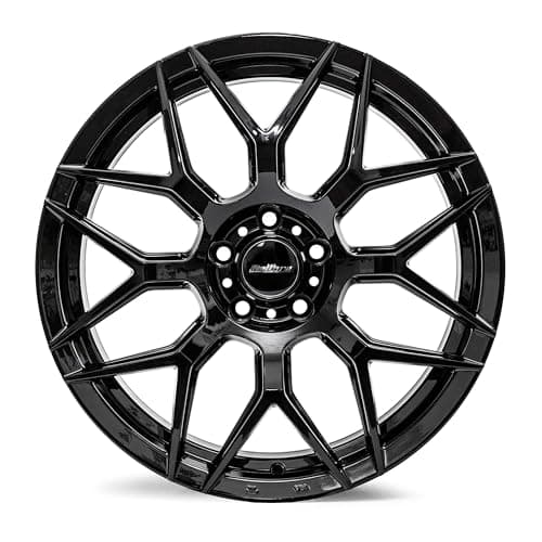 Image of 8x18 Wheels – 5x108 PCD, 73.1mm Centre Bore, 8J Width, Gloss Black – Compatible with Multiple Vehicles
