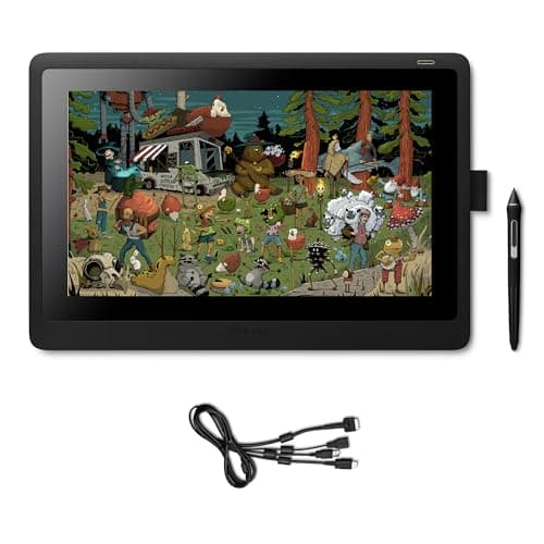 Image of Wacom Cintiq 16 Creative Pen Display for On Screen Sketching, Illustrating and Drawing with 1920 x 1080 Full HD Display, Vibrant Color and Unbelievable Pen Precision, Compatible with Windows and Mac
