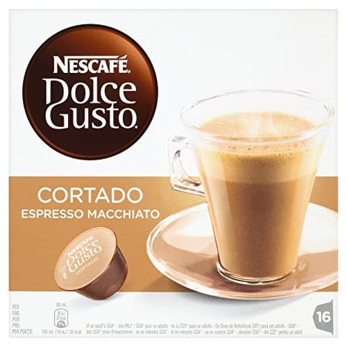 Image of NESCAFÉ DOLCE GUSTO Cortado Espresso Macchiato Coffee Pods, 16 Capsules (Pack of 3 - Total 48 Capsules, 48 Servings)