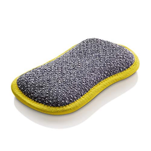 Image of E-Cloth Washing Up Pad, Non-scratch Kitchen Scrub Sponge, Washable and Reusable, 100 Wash Promise, Yellow, 1 Pack