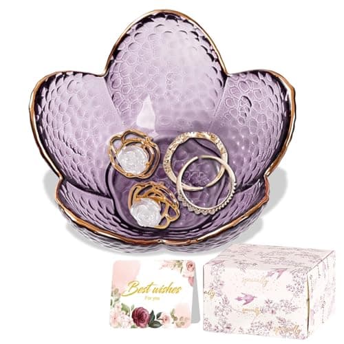 Image of Gifts For Women Trinket Dish Unique Birthday New Home Gifts For Women Her Jewellery Tray Cute Room Decor Aesthetic Bedroom Accessories Ring Dish Holders Small Friendship Christmas House Warming Gifts