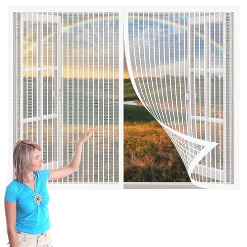 Image of Magnetic Mosquito Net for Windows 259 x 68 cm Fly Screen Nets for Window Without Drilling Keep Insects Out for All Kinds of Window Door, White