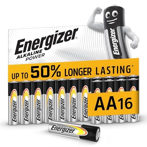 Image of Energizer Alkaline Power - AA Batteries (16 Pack) - Double A Battery 1.5V - Up To 50% Longer Lasting - For Everyday Devices - 100% Recyclable Packaging - 7 Year Shelf-Life [Amazon Exclusive]