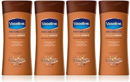 Image of x4 Vaseline Intensive Care Cocoa Radiant with Pure Cocoa Butter Heals Dry Skin to Reveal its Natural Glow 200ml