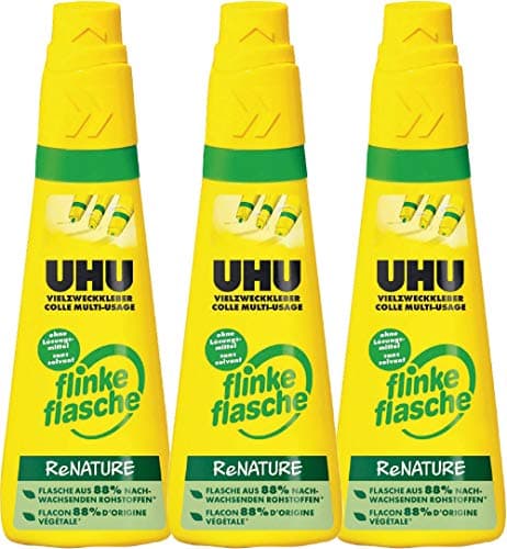 Image of Uhu Flinke 46541 Multi-Purpose Adhesive - 100 g Bottle (Pack of 3)