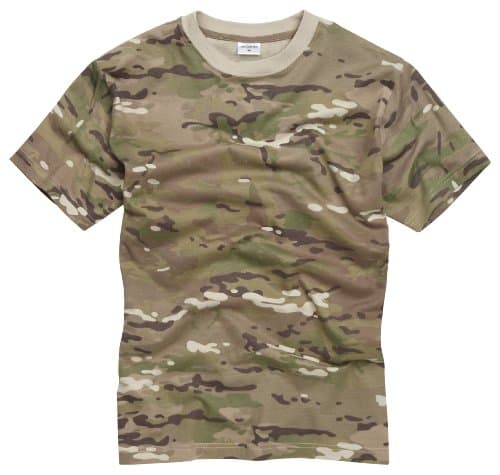 Image of 100% Cotton Military Style T-Shirt - Multi Camouflage (L)