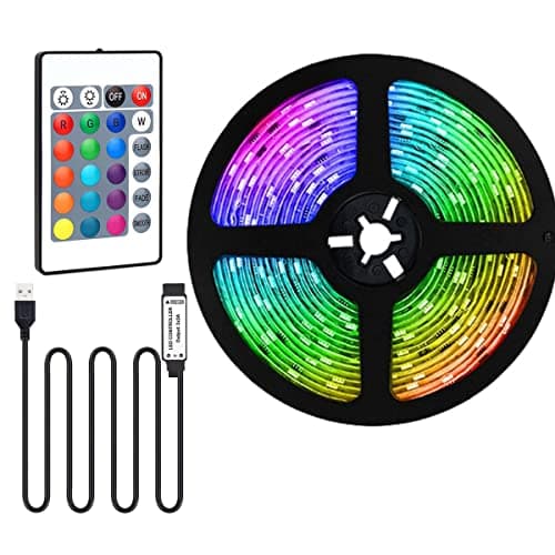 Image of Valletock Colour Changing Led Strip Lights, USB Lights with Remote Control, Fexible Lights Strip for Home Decoration (3 Meter)