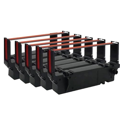 Image of Inkjello SP700 BR Compatible Ink Ribbon Replacement For Star Micronics SP700,SP712,SP712R,SP742 Printers Black Red (5- Pack)