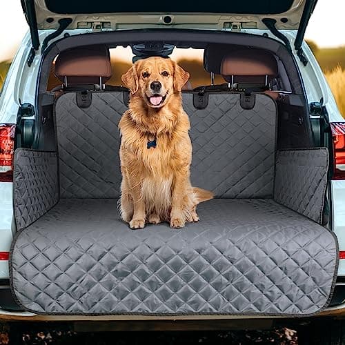 Image of JOEJOY Car Boot Protector - Boot Liner for Dogs Scratchproof & Dirt Resistant, Non-Slip Dog Car Seat Cover for Dogs | Side & Bumper Protection, Adjustable Straps Boot Cover for SUVs Trucks Cars