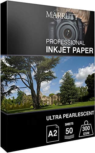 Image of Marrutt 300gsm Ultra Pearlescent Hi-White Inkjet Photo Paper: A2-50 Sheets