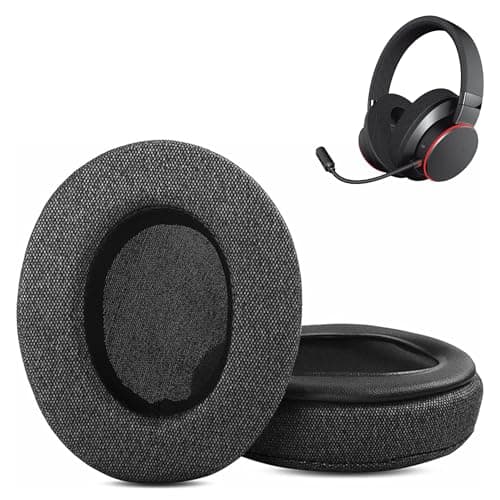 Image of Sound BlasterX H6 Headset Ear pads replacement Compatible with Creative Sound BlasterX H6 7.1 USB Gaming Headset(Textile fabric and Memory Foam ear cushions)