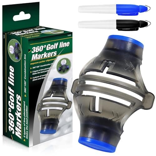 Image of Golf Ball Line Marker Portable Putting Trainer Ball Line Marker Easy Line Position Ball Marker Drawing Golf Ball Marker Line Drawing Golf Ball Marker Line Linear Putting Position Template 360 Degree