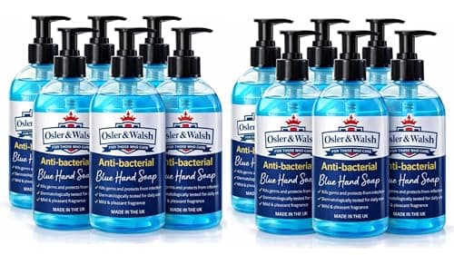 Image of Osler & Walsh Antibacterial Hand Soap 6 x 500ml | Made in UK Liquid Hand Wash | Moisturising Formula | Kills 99.9% Bacteria | Bulk Pump Bottles for Home Office Commercial Use (Pack of 2)