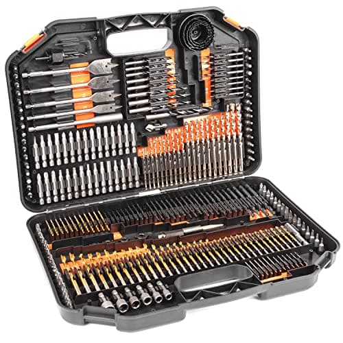 Image of Terratek 246pc Combination Drill Bit Set, Includes HSS titanium twist bits, Masonry Bits, Wood Bits, Screwdriver Bits & More in storage case