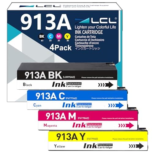 Image of LCL 913A Ink Cartridge Replacement for Hp 913A L05R95AE F6T77AE F6T79AE F6T78AE for Hp PageWide 352dw mfp 377dw Pro 452dn 452dw 452dwt 477dn 477dw 477dwt 552dw 577dw 577z Managed MFP P57750dw (KCMY)