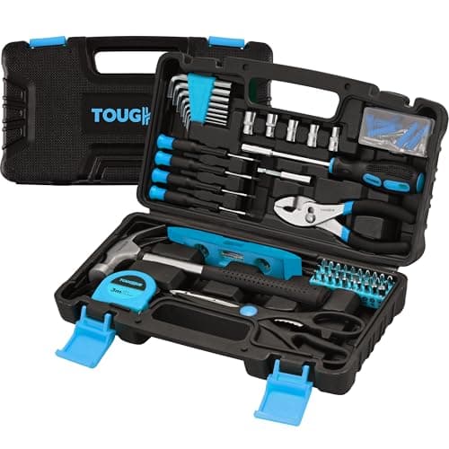 Image of ToughHub 134-Piece Tool Kit Set – Blue Edition | DIY Repair & Maintenance Hand Tool Set | Portable Tool Box with Tools Included for Home, Garage & Car
