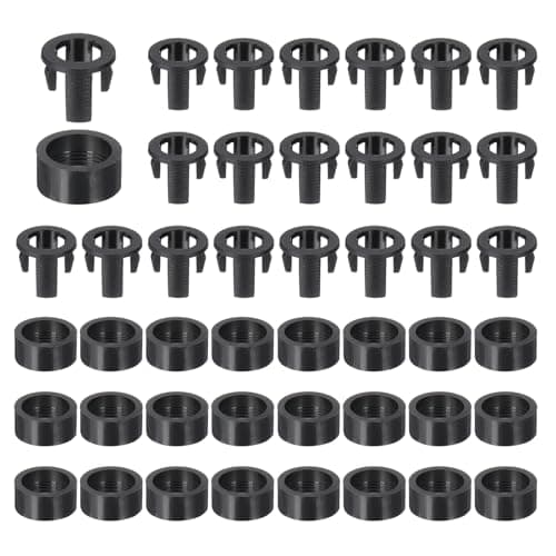 Image of PATIKIL 5mm Emitting Diode Holder Kit, 50Pcs Plastic LED Holder Long and Short Clip Circle Cover Mounting Bracket Accessories for Lamp Bulb Bezel Mount Panel LED Display, Black