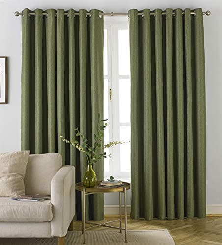 Image of furn. Moon Eyelet Blackout Curtains, 3-Pass Blackout, Polyester, Khaki, 229cm width x 229 cm drop (90" x 90" inches)