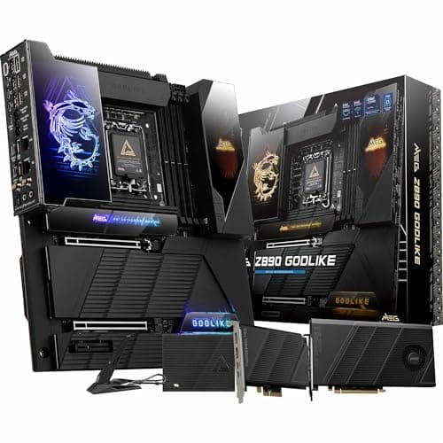 Image of MSI MEG Z890 GODLIKE, E-ATX - Supports Intel Core Ultra Processors (Series 2), LGA 1851 - Dynamic Dashboard III, EZ Slide M.2, DDR5 (9200+ MT/s OC), M.2 & PCIe 5.0, Thunderbolt 5, Wi-Fi 7, 10G LAN