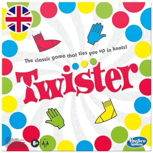 Image of Hasbro Gaming Twister Game, Family and Kids Party Game, Twister Board Game Ages 6 and Up, Indoor and Outdoor Classic Game - English Version