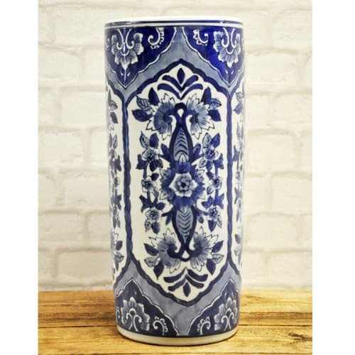 Image of 18inch Blue & White Ceramic Umbrella Stand