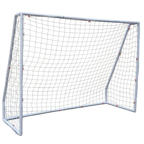 Image of Kickmaster Premium 42mm Football Goal | All Weather UPVC Football Goals | Kids Garden Target Net Posts | Easy Assemble | Perfect for Training, Practice & Play | 8ft x 6ft