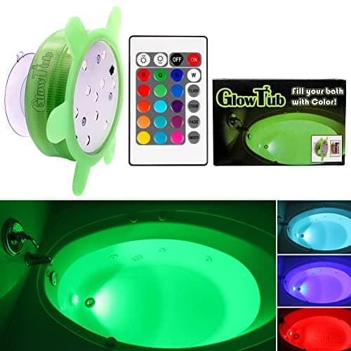 Image of GlowTub - LED bath or spa light with remote control to change colour (battery operated)