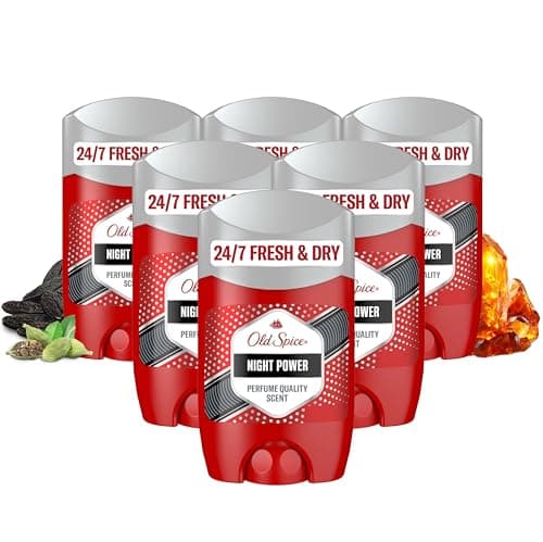 Image of Old Spice Night Power Antiperspirant Mens Deodorant Stick, Roll On Deodorant for Men, Anti Perspirant Value Pack, 6 x 50ml