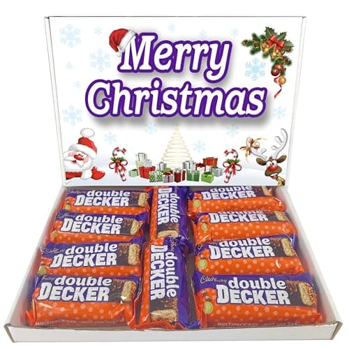 Image of Christmas Chocolate Gift - Letterbox Gift Bouquet Hamper Box (Compatible with CADBURY DOUBLE DECKER)
