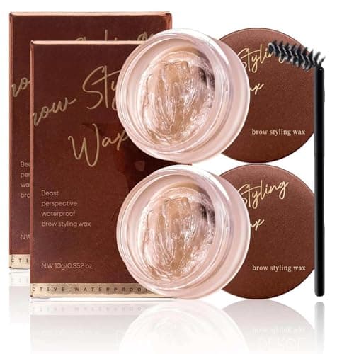 Image of 2Pcs Eyebrow Soap Kit - Waterproof Long-Lasting Brow Styling Wax & Gel for Natural Shaping & Defining, Includes Brow Shaping Cream & Styling Soap
