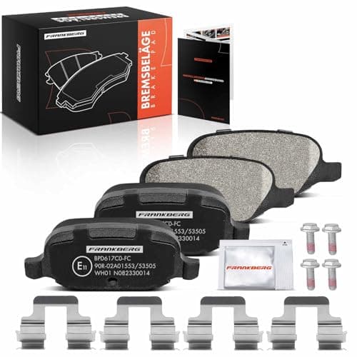 Image of Frankberg Brake Pad Set incl. 4x Pads Rear Compatible with 500 312 500C/595C/695C 500 C 312 500/595/695 Replace# 77367241,77365754