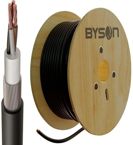 Image of SWA – Steel Wire Armoured Heavy Duty Power Cable (6943X)– BASEC APPROVED (50 Meters, 3 Core 2.5mm)