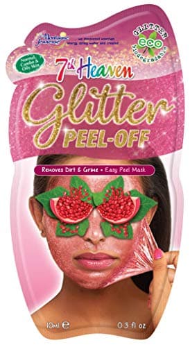 Image of 7th Heaven Glitter Easy Peel-Off Mask with Pressed Pomegranate, Squeezed Blueberries and Crushed Cranberries to Remove Dirt and Grime, Ideal for Normal, Combo & Oily Skin