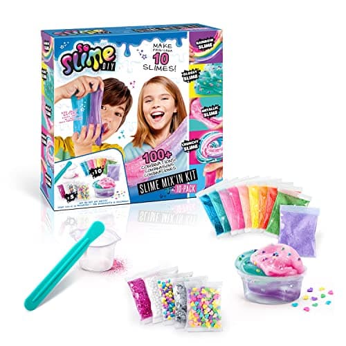 Image of Canal Toys - So Slime - 10 Personalised Slime Kit - +100 Combinations - No Glue - Mix & Decorate - Accessories Included - DIY Set for Creative Fun - Gift for Children 6 Years + - SSC 184