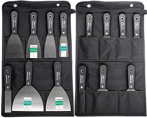 Image of 7Pcs Filling Knife Set Flexible, Wallpaper Scraper Stainless Steel Putty Knife Filler Knifves, Wall Filler Paint Scraper Tool, Plastering Decorating Tools Birthday Fathers Day Gifts for for Men Dad
