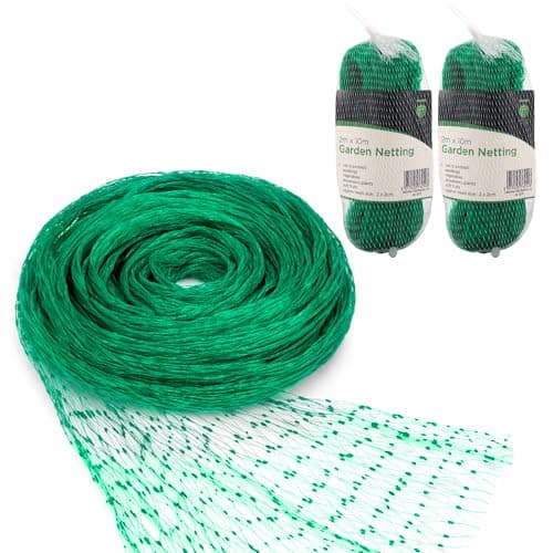 Image of 2m x 10m Garden Netting 2 Pack Green Nylon Fine Garden Mesh, Gardening Bird Netting for Vegetable Patch, Allotment & Pond Net Cover, Plant Protection, Cat Deterrent, UV Resistant by ANGIX