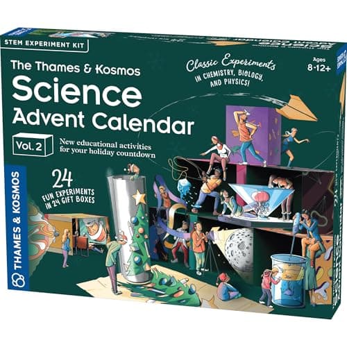 Image of Thames & Kosmos Science Advent Calendar Vol. 2 (2024) | Holiday STEM Kit for Kids | Fun Chemistry, Biology & Physics Experiments | Ages 8+ | Educational Toy | 1+ Players
