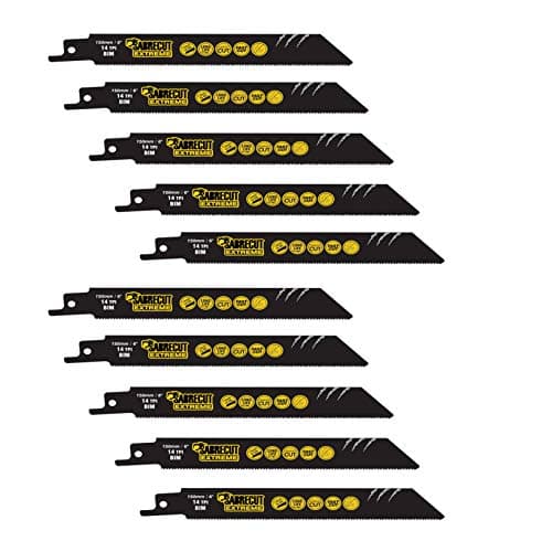 Image of 10 x SabreCut SCRS922BF_10 150mm 14 TPI S922BF Fast Wood and Metal Cutting Reciprocating Sabre Saw Blades